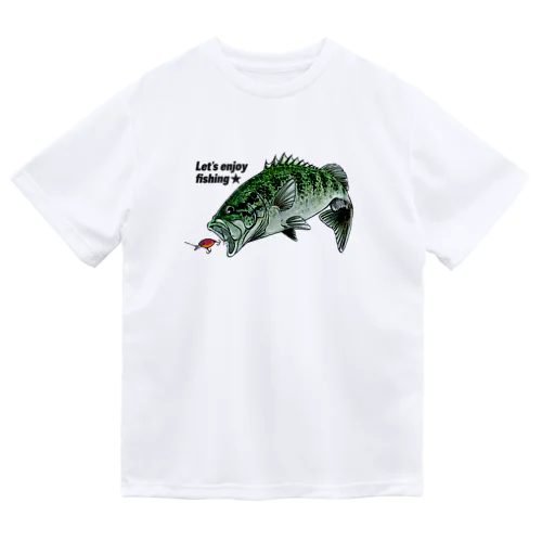 enjoy fishing-bass-ｂ ドライTシャツ