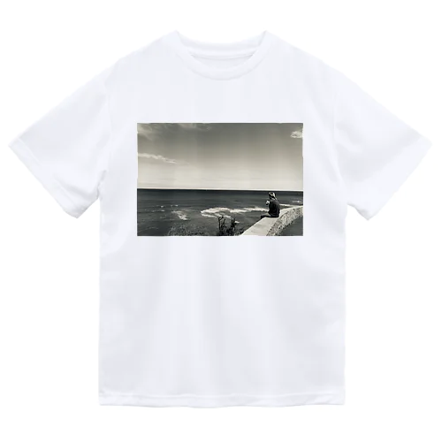 Hawaiianモノクロフォトスリーブ Dry T-Shirt