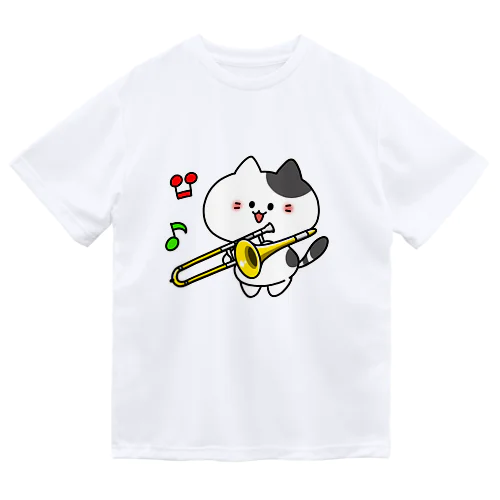 トロンボーンねこ ドライTシャツ