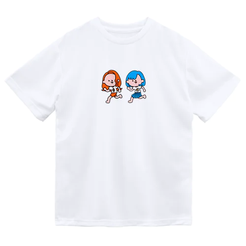 橙と青の女の子 Dry T-Shirt