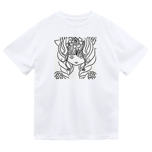 女の子と花 4 Dry T-Shirt