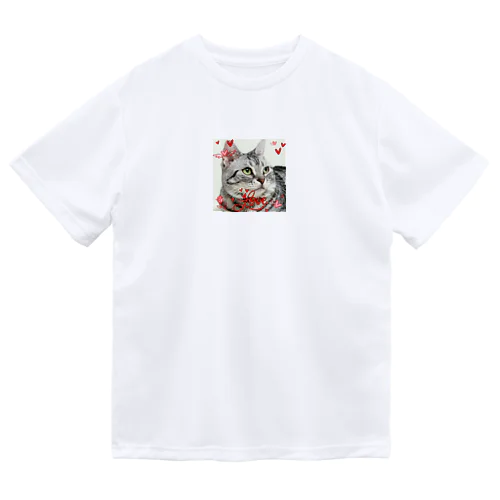 💖ラブリーにゃんこ キュンな猫 ドライTシャツ