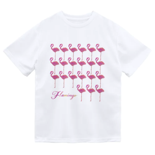 フラミンゴ Flamingo たくさん ドライTシャツ