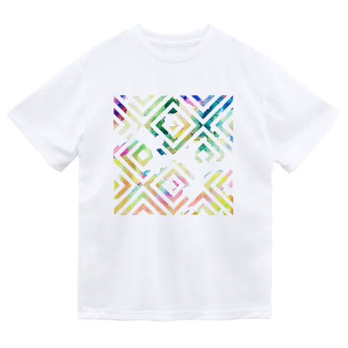 Colorful Watercolor (square)背面柄あり Dry T-Shirt