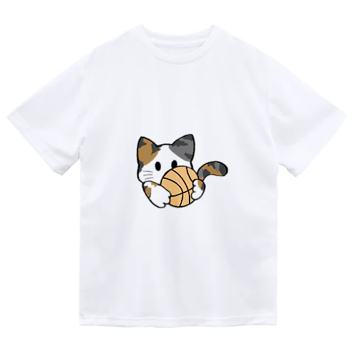 ねこ【ミケ】 ドライTシャツ