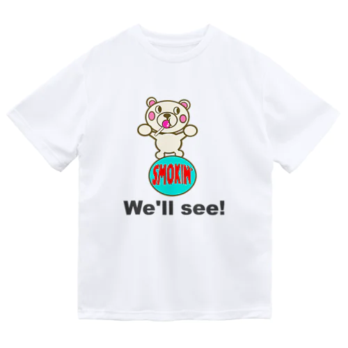 玉のりモクモックマ  飴ちゃんフェイス　白 ドライTシャツ