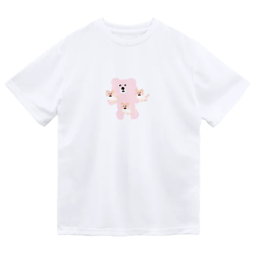 クマさんとネコちゃんと一緒 Dry T-Shirt