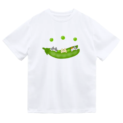 えんどう豆にゃ ドライTシャツ