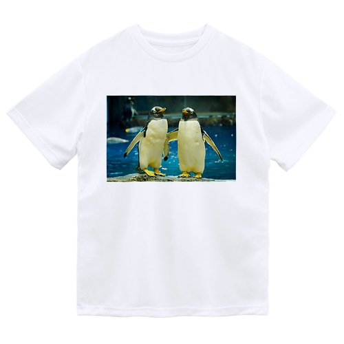 ジェンツーペンギン　写真　リアル　仲良し Dry T-Shirt