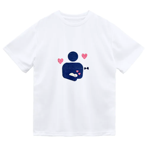 うさぎを愛する人のピクトグラム ドライTシャツ