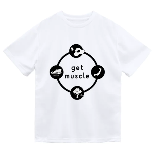 get muscle（サークルブラック） ドライTシャツ