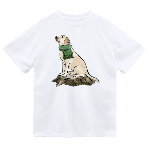 マフラー犬　ラブラドルレトリバー ドライTシャツ