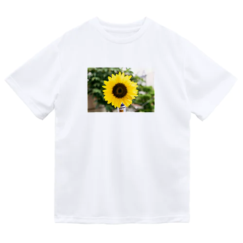 ひまわり 背景付き Dry T-Shirt