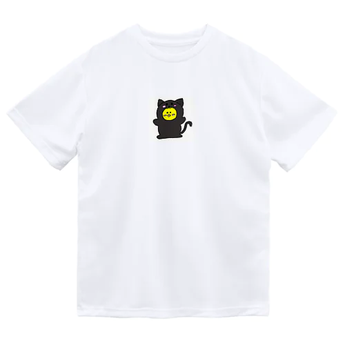 黒猫 in ひよこ ドライTシャツ