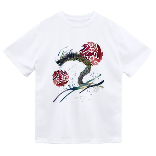 赤八雲昇るタツ(竜) ドライTシャツ