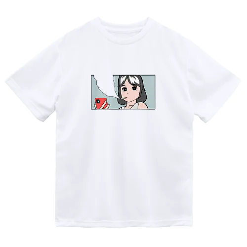 タバコとスマホと女 ドライTシャツ