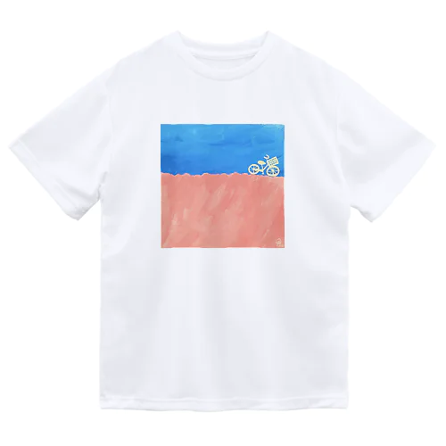 土手<自転車・ピンク> Dry T-Shirt