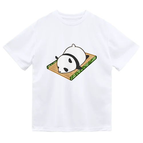 畳でゴロゴロを満喫するパンダ ドライTシャツ