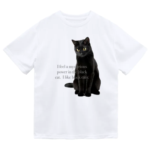 黒猫大好き ドライTシャツ