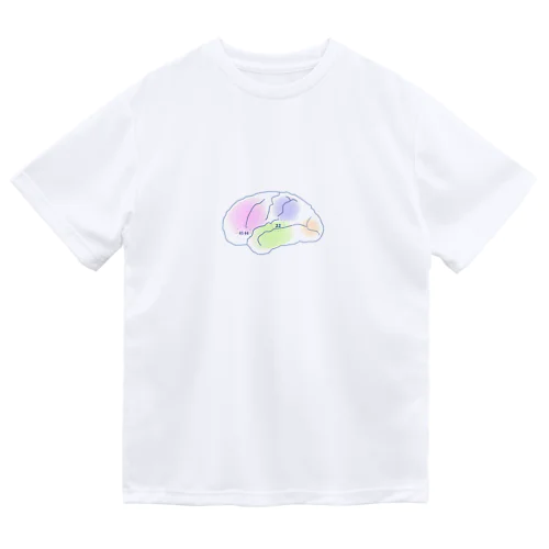 ふんわり左脳Broca/Wernicke ドライTシャツ