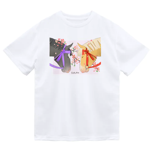 桜まつりの馬 Dry T-Shirt