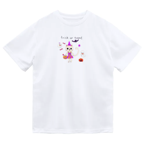 トリック・オア・トリート　ねこ ドライTシャツ