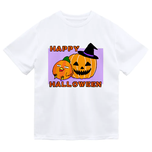 ハロウィンとパンプキンとニワトリ ドライTシャツ