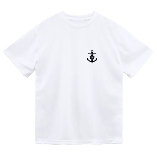 大日本帝国海軍軍記章（ワンポイント　黒） ドライTシャツ