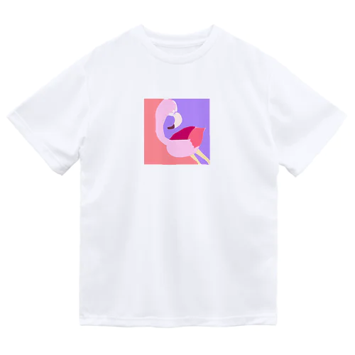 フラミンゴ ピンクカラー Dry T-Shirt