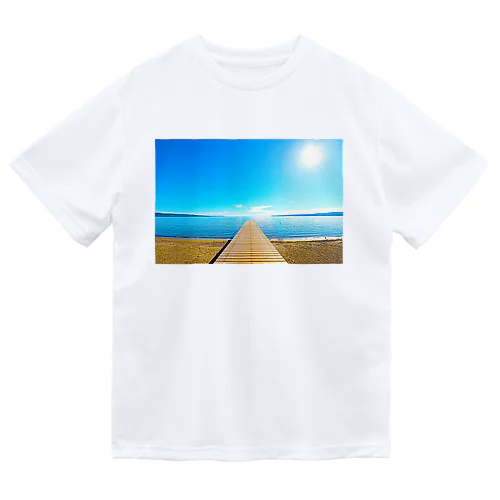 佐渡島・佐和田海岸の桟橋 Dry T-Shirt