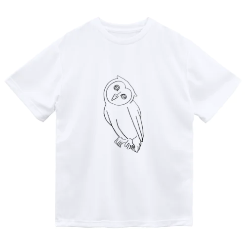 キラキラおメメのフクロウさん Dry T-Shirt