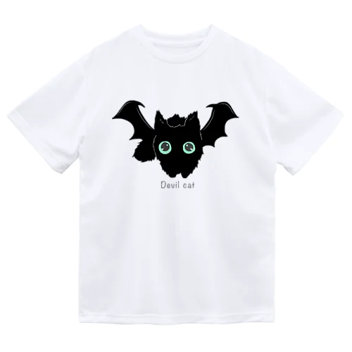 悪魔みたいな猫 ドライTシャツ