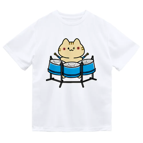 トリプルチェロパンねこ ドライTシャツ