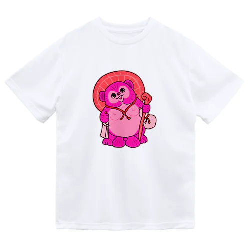 ピンクのたぬき ドライTシャツ