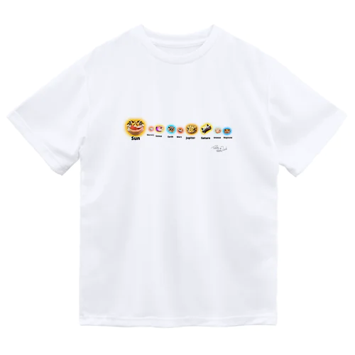 レオパ太陽系図 ドライTシャツ