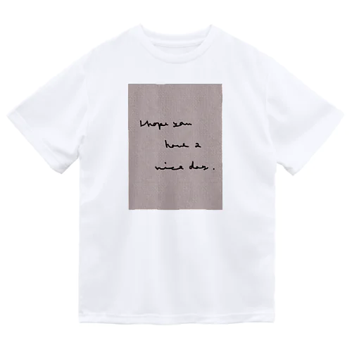 洋書風 message Dry T-Shirt