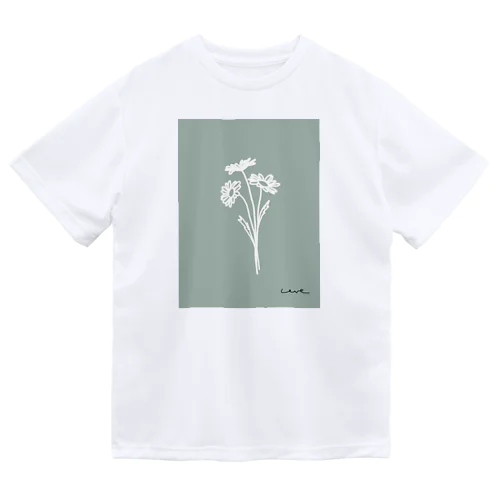 lace Flower *gray green  ドライTシャツ