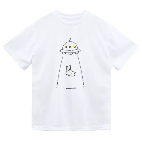 UFOにつれてかれるうさぎ ドライTシャツ