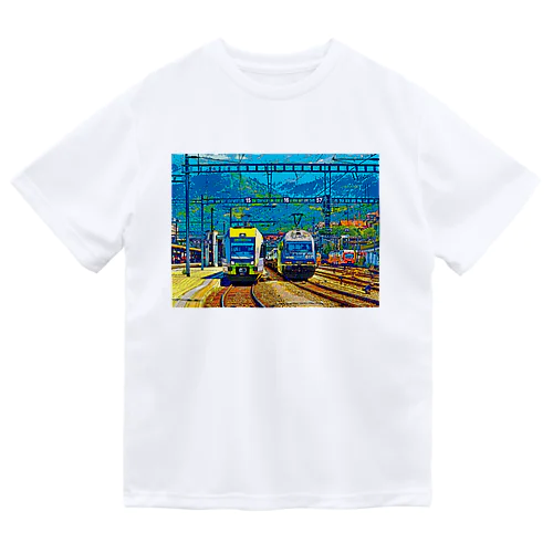 スイス シュピーツの駅 ドライTシャツ