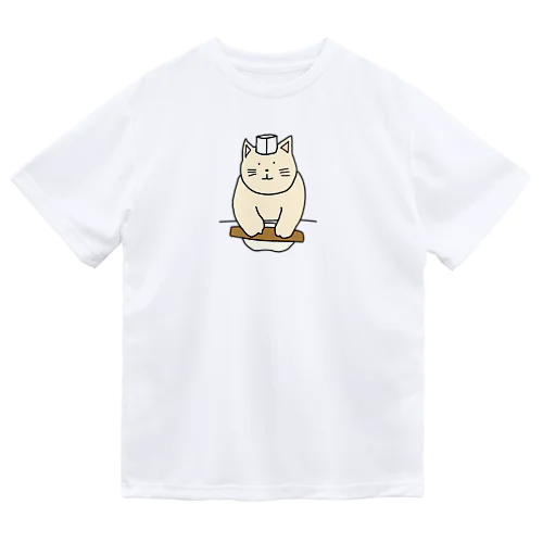 蕎麦打ちねこ ドライTシャツ