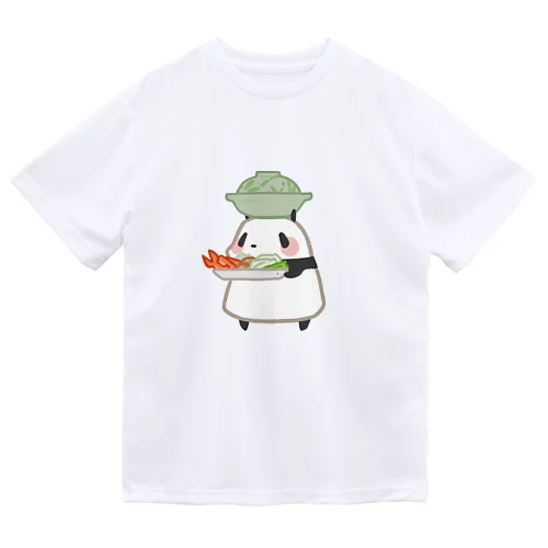 鍋の準備をするパンダ ドライTシャツ