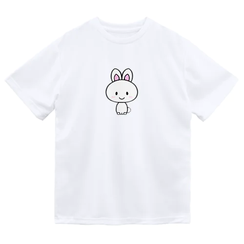 白い子うさぎ ドライTシャツ