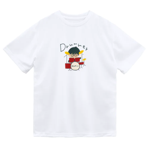 drummerメガネ君 ドライTシャツ