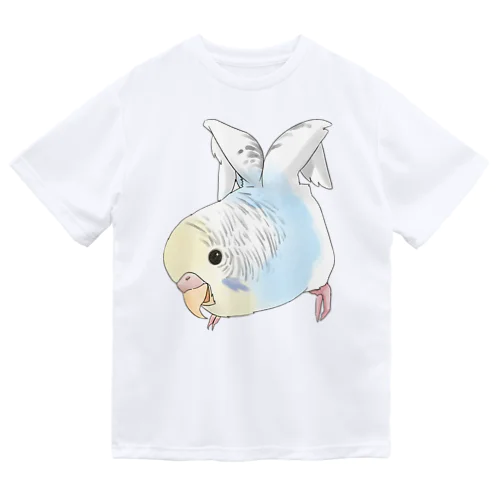 ご機嫌羽セキセイインコちゃん【まめるりはことり】 ドライTシャツ