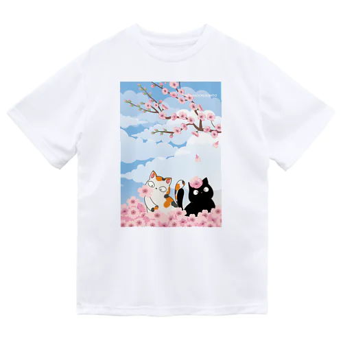 猫と花 Dry T-Shirt