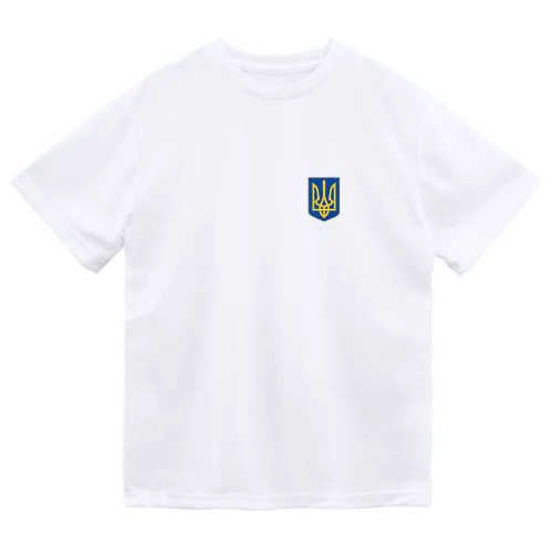 国章　ウクライナ（ワンポイント） ドライTシャツ
