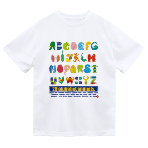 アルファベットアニマルズ ドライTシャツ