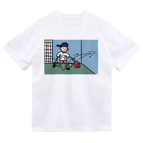 パデル部あき画伯レボテ黒ロゴバージョン Dry T-Shirt