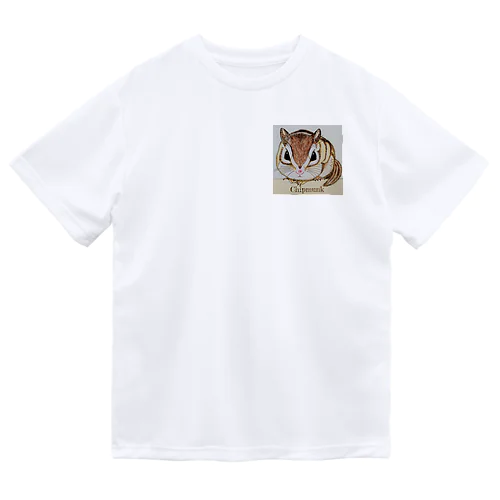 シマリス　魚眼　カラー Dry T-Shirt