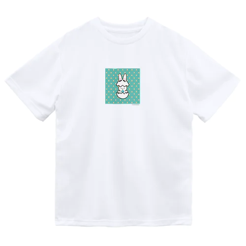 たまごドットからうさぎ誕生？うさぎビッグ青！！！ Dry T-Shirt